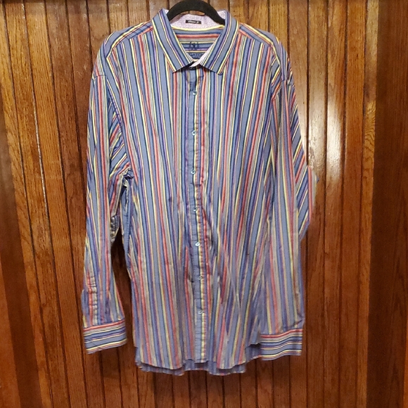 Bugatchi Other - BUGATCHI SIZE 3XL Multicolor Striped Men's Shirt